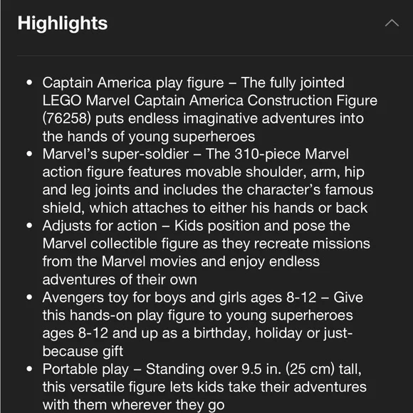 LEGO Captain America Construction Figure Buildable Marvel Action Figure NWT - Picture 6 of 9